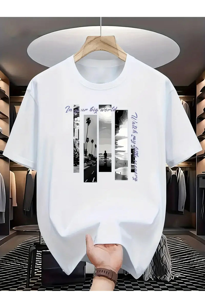 Premium Oversize Kesim Kısa Kollu Baskılı T-shirt