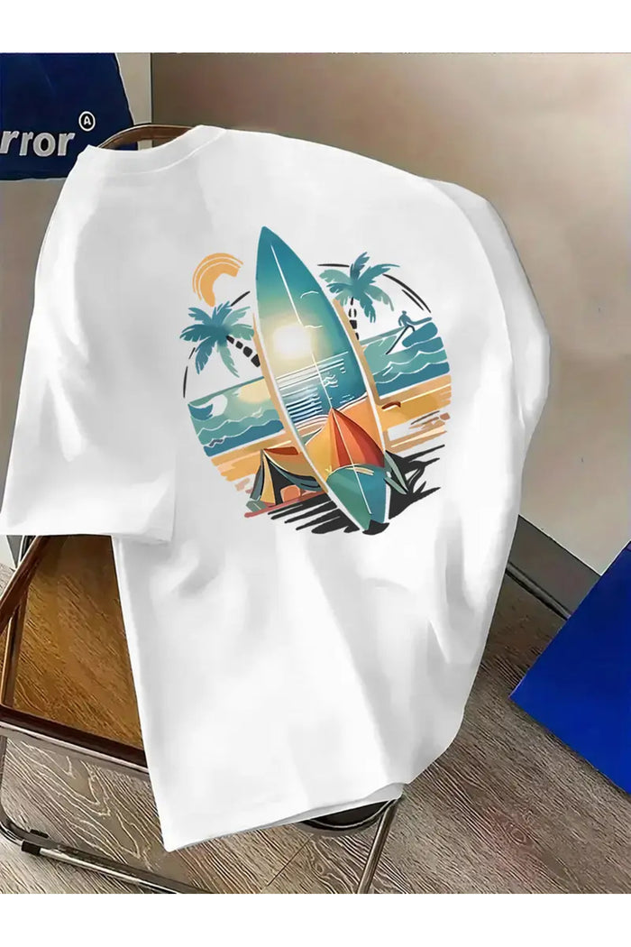 Premium Oversize Kesim Kısa Kollu Baskılı T-shirt