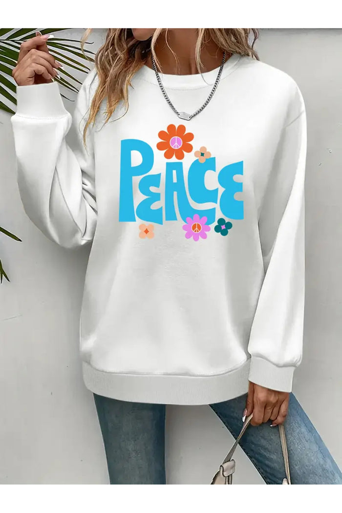 Premium Oversize Kesim Uzun Kollu Baskılı Sweatshirt
