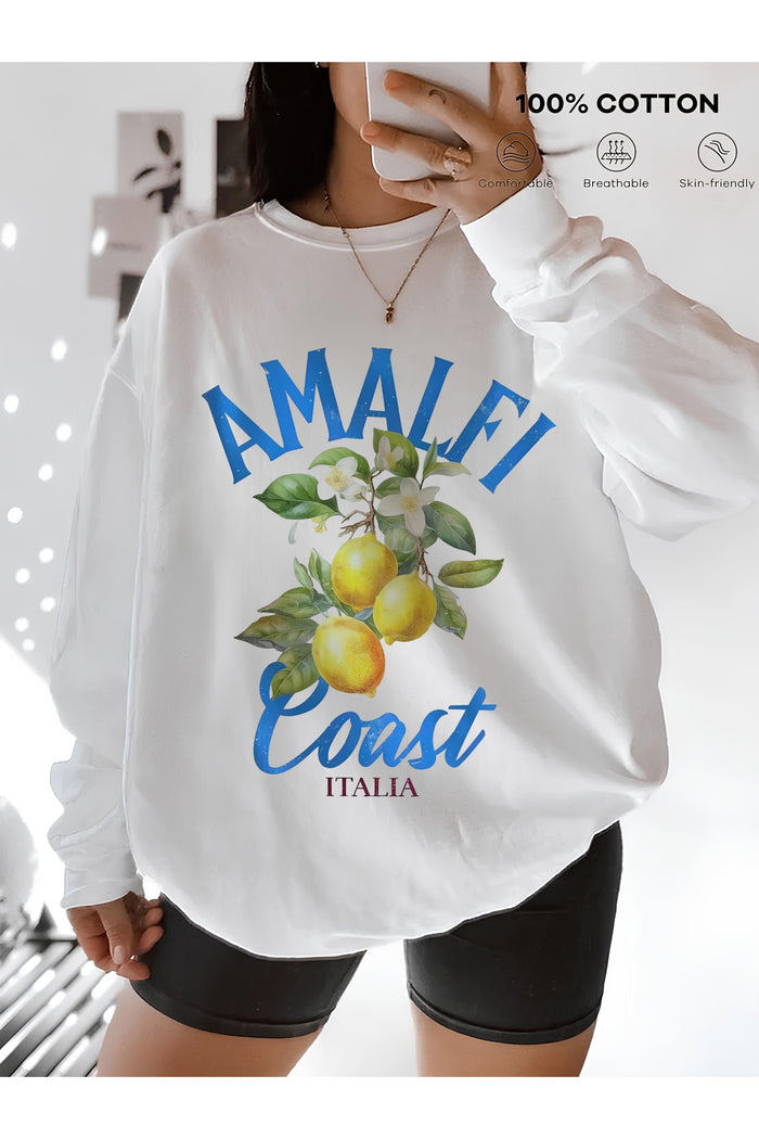 Premium Oversize Kesim Uzun Kollu Baskılı Sweatshirt