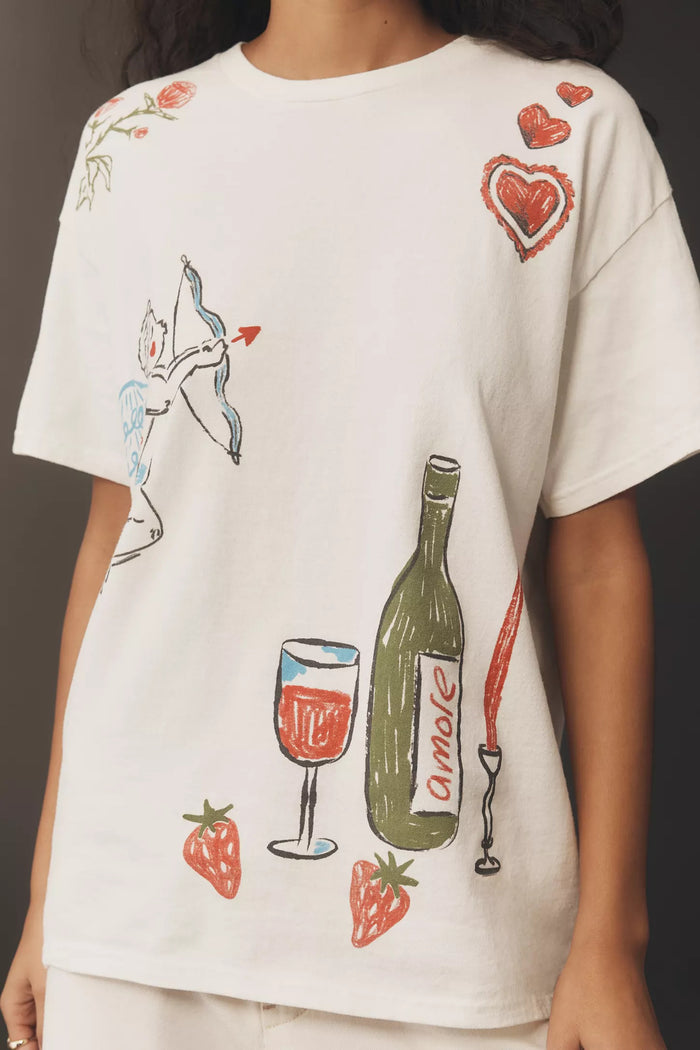 Premium Oversize Kesim Kısa Kollu Baskılı T-shirt