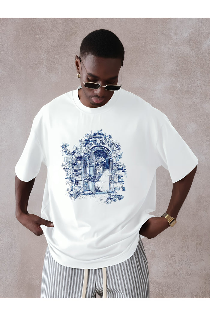 Premium Oversize Kesim Kısa Kollu Baskılı T-shirt