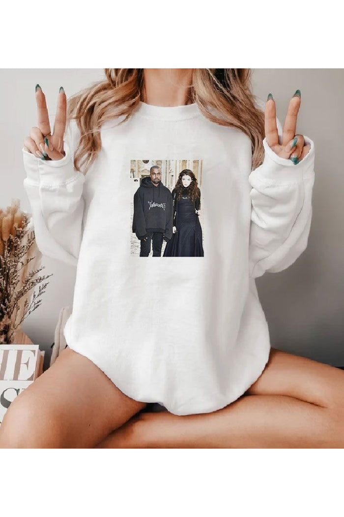Premium Oversize Kesim Uzun Kollu Baskılı Sweatshirt