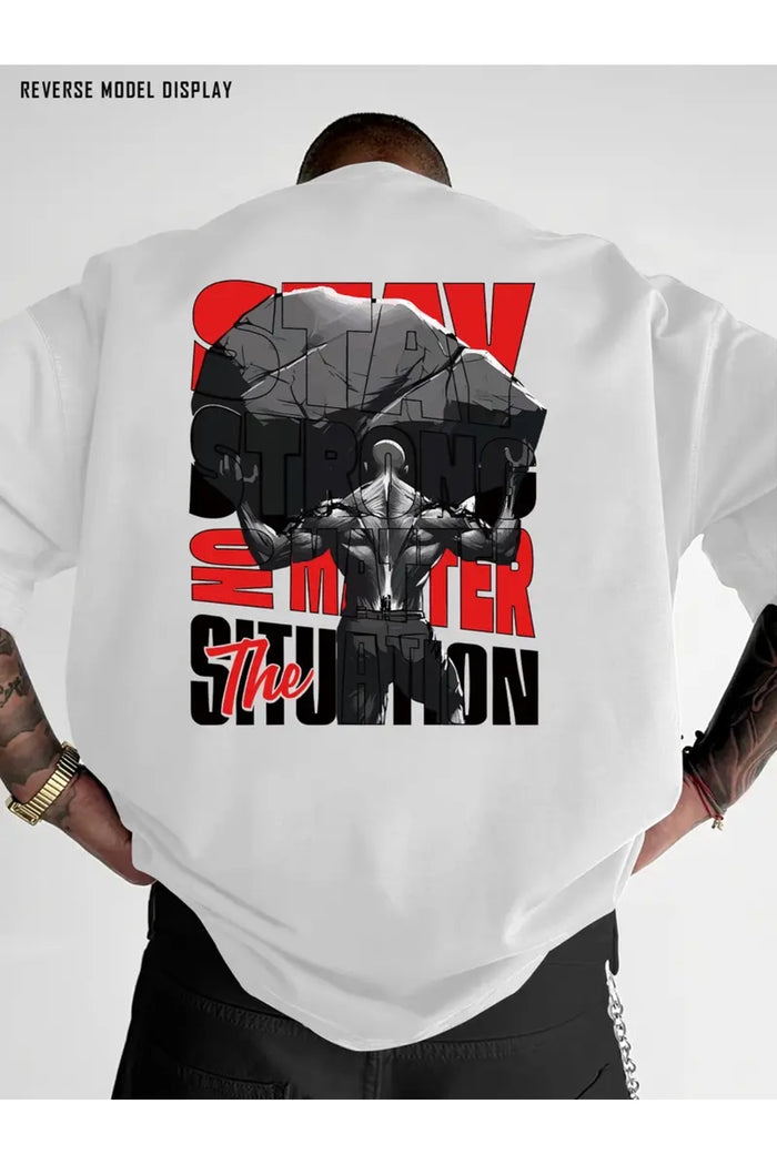 Premium Oversize Kesim Kısa Kollu Baskılı T-shirt