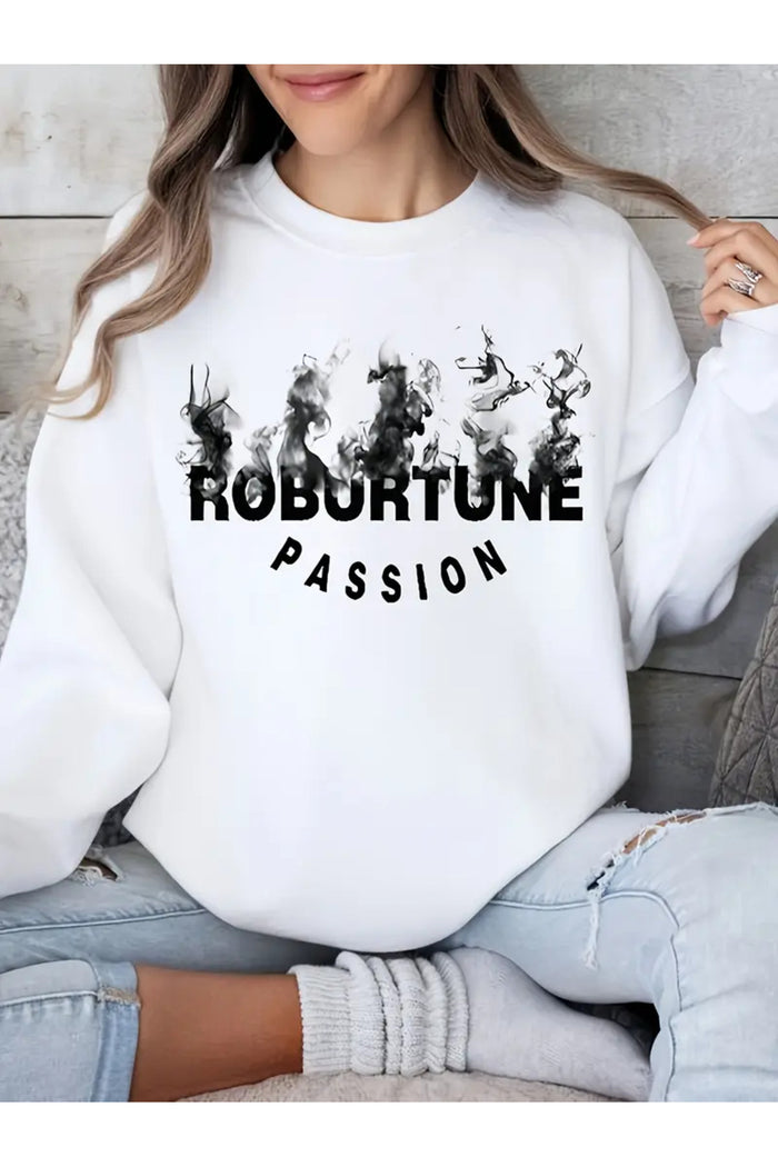 Premium Oversize Kesim Uzun Kollu Baskılı Sweatshirt