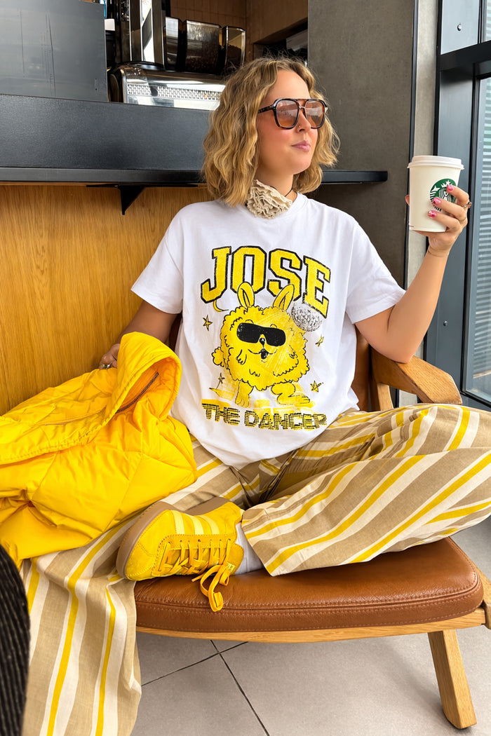 Oversize Kesim Kısa Kollu Baskılı T-shirt