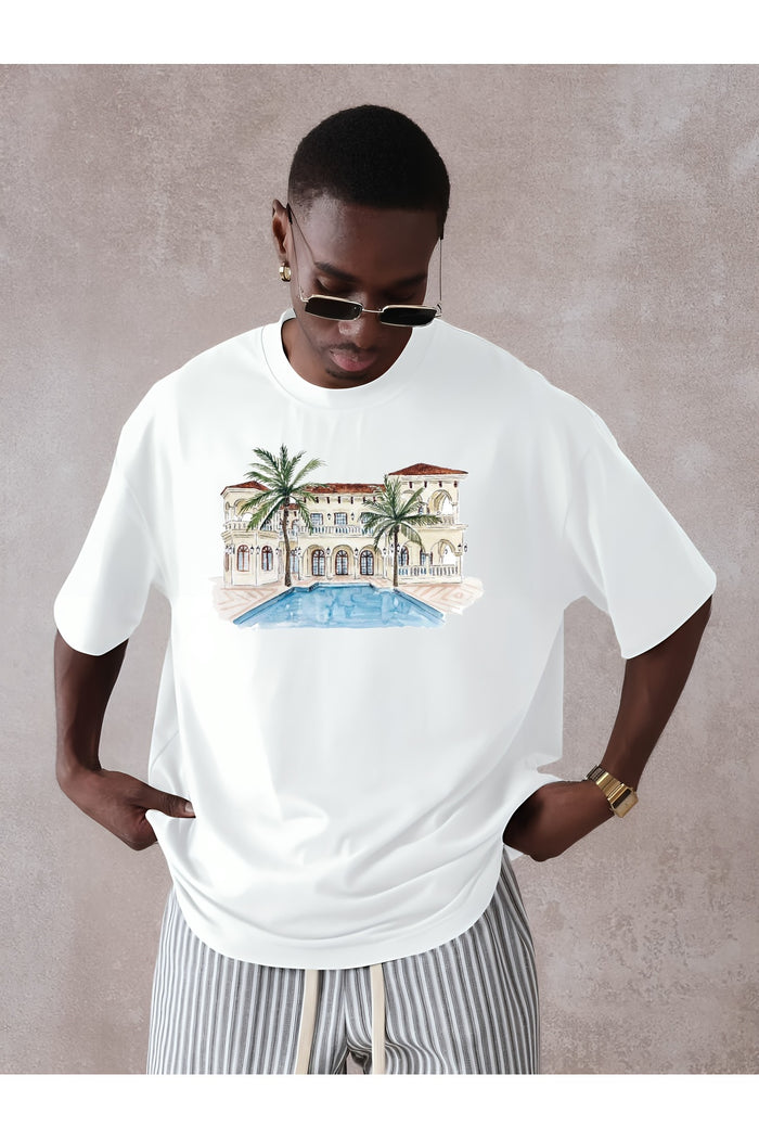 Premium Oversize Kesim Kısa Kollu Baskılı T-shirt