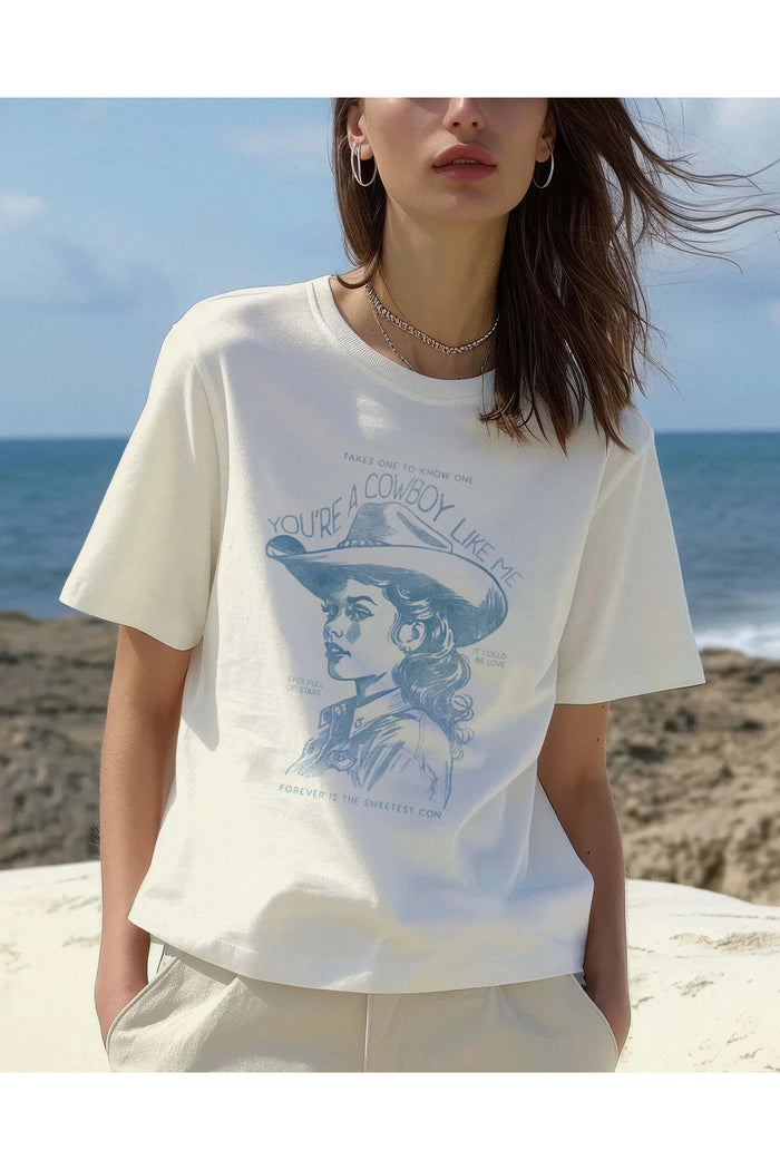 Premium Oversize Kesim Kısa Kollu Baskılı T-shirt