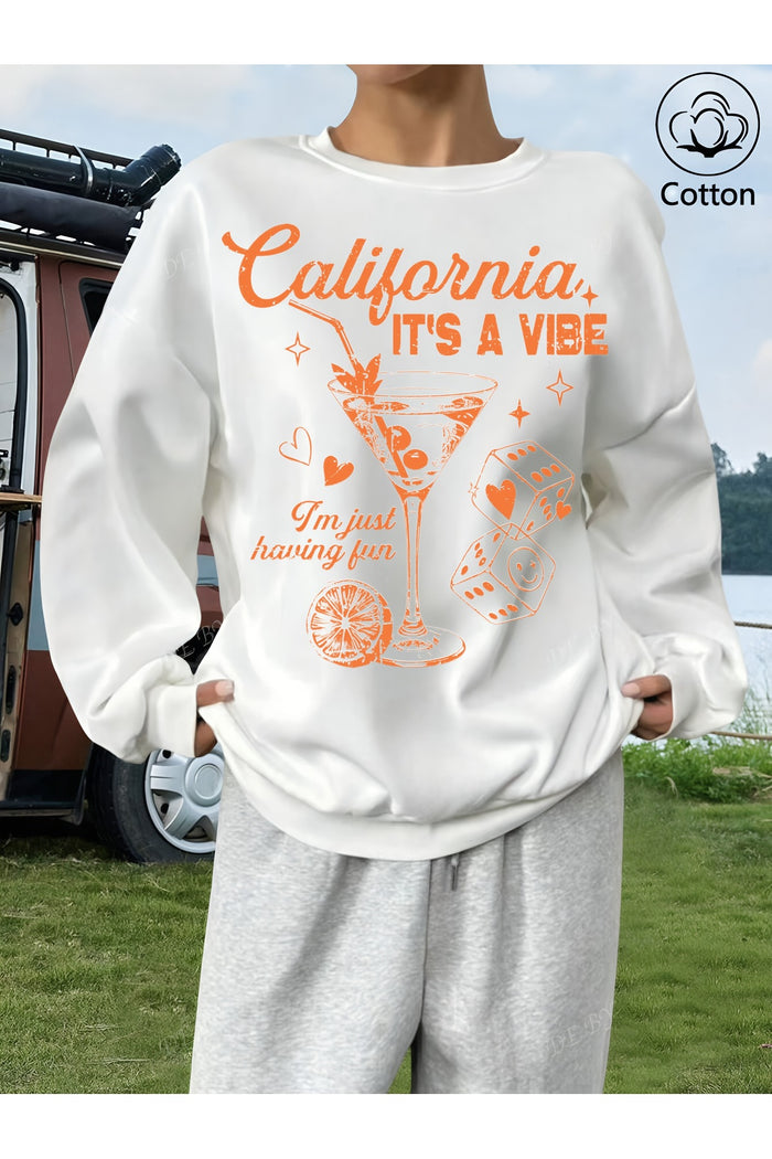 Premium Oversize Kesim Uzun Kollu Baskılı Sweatshirt