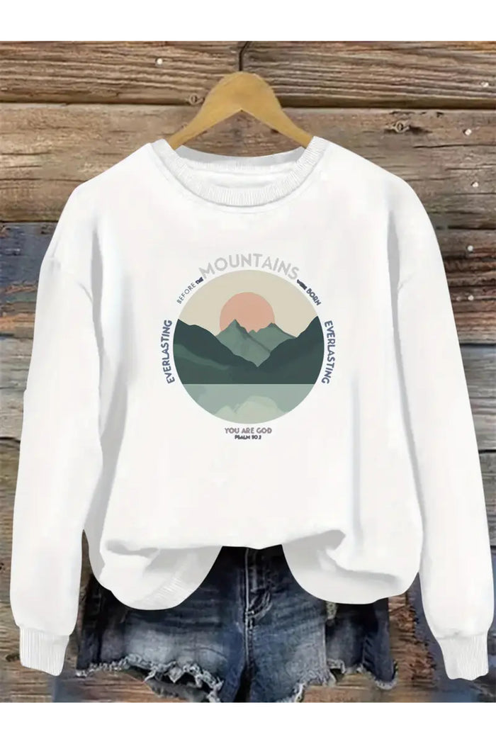 Premium Oversize Kesim Uzun Kollu Baskılı Sweatshirt