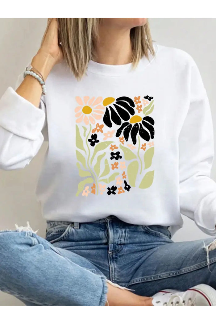 Premium Oversize Kesim Uzun Kollu Baskılı Sweatshirt