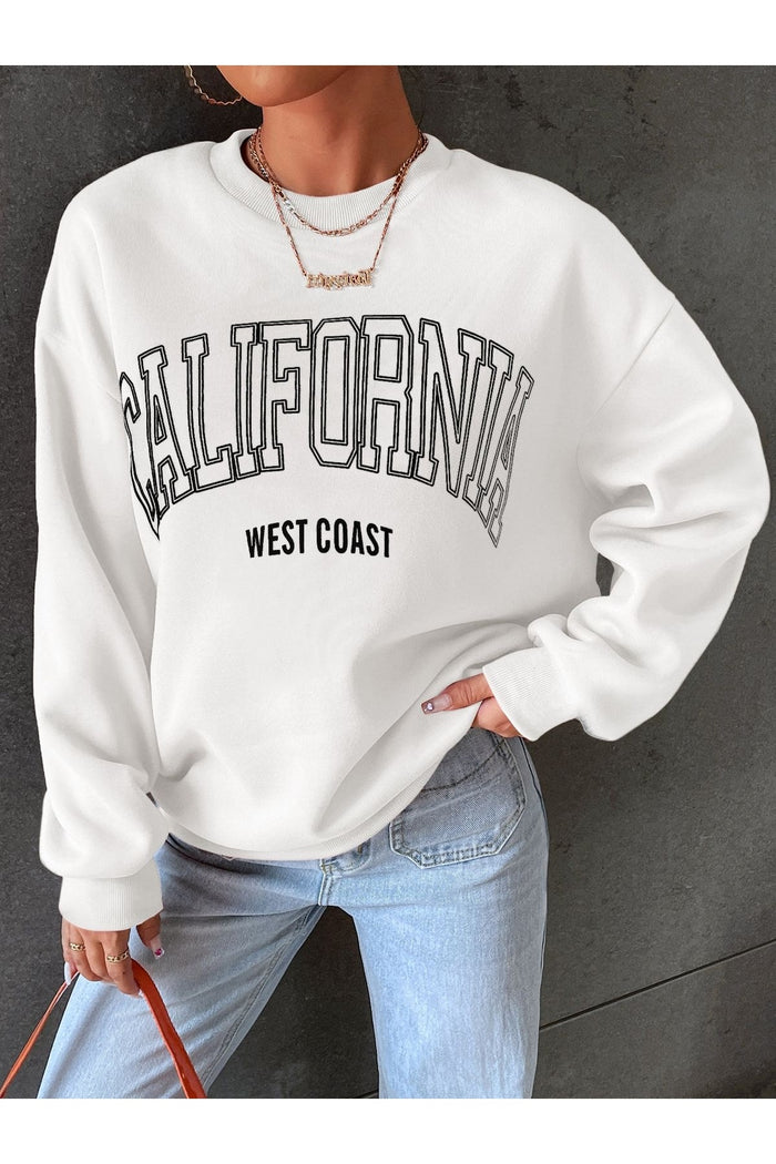 Premium Oversize Kesim Uzun Kollu Baskılı Sweatshirt