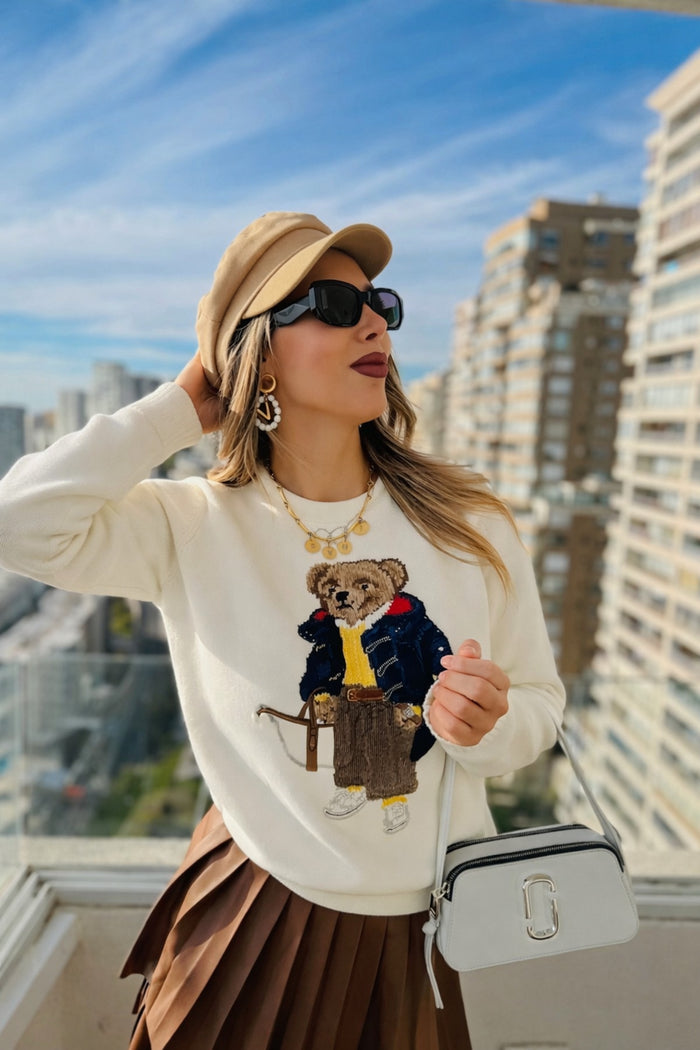 Premium Oversize Kesim Uzun Kollu Baskılı Sweatshirt