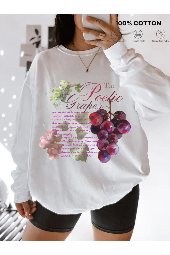 Premium Oversize Kesim Uzun Kollu Baskılı Sweatshirt