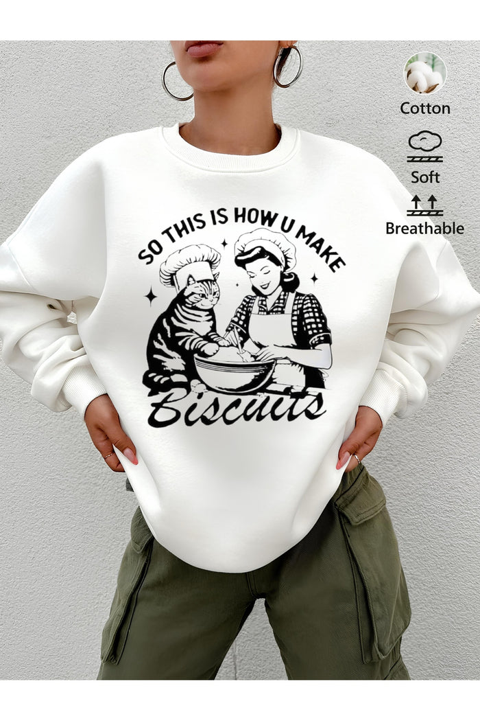 Premium Oversize Kesim Uzun Kollu Baskılı Sweatshirt