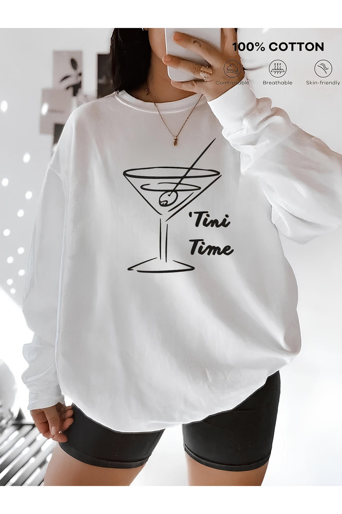 Premium Oversize Kesim Uzun Kollu Baskılı Sweatshirt