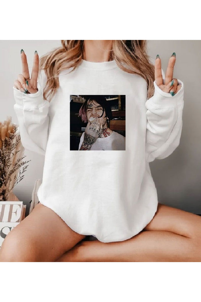 Premium Oversize Kesim Uzun Kollu Baskılı Sweatshirt