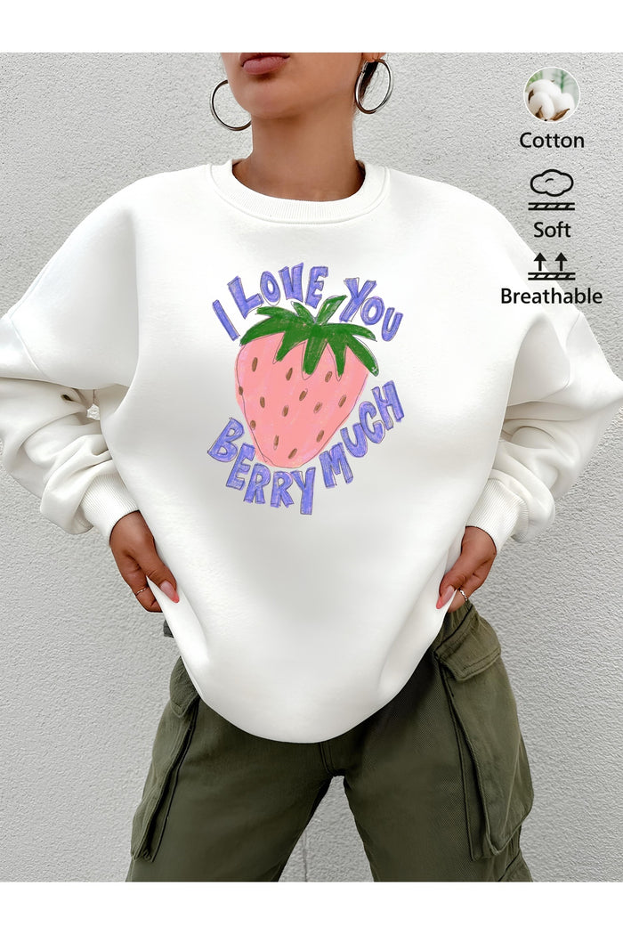 Premium Oversize Kesim Uzun Kollu Baskılı Sweatshirt