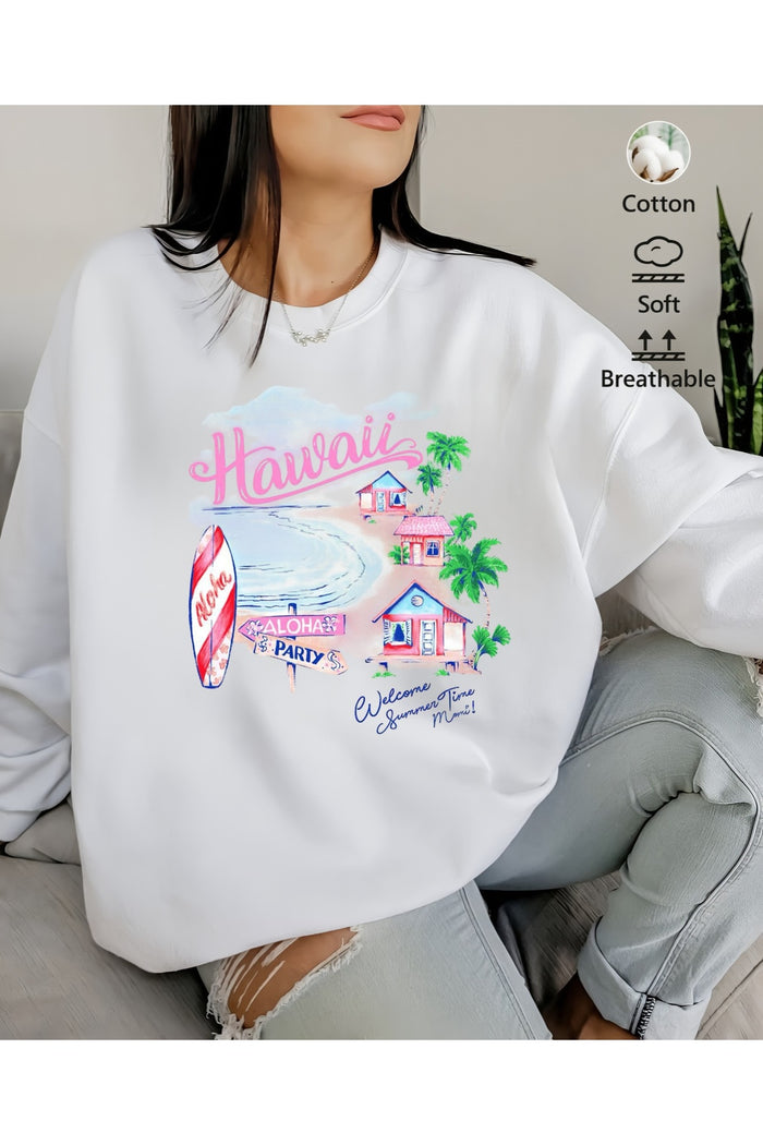 Premium Oversize Kesim Uzun Kollu Baskılı Sweatshirt