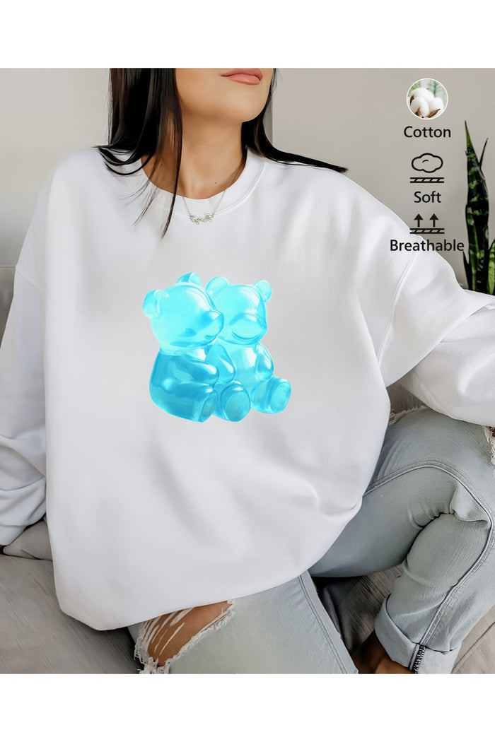 Premium Oversize Kesim Uzun Kollu Baskılı Sweatshirt