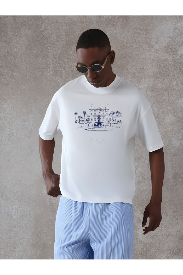 Premium Oversize Kesim Kısa Kollu Baskılı T-shirt