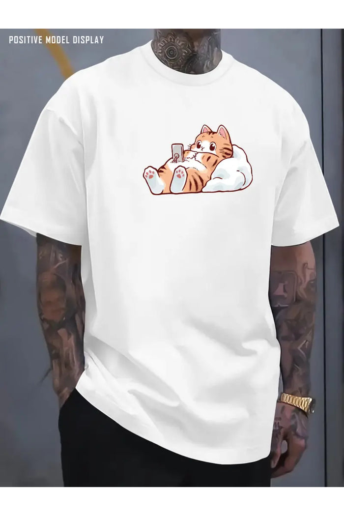 Premium Oversize Kesim Kısa Kollu Baskılı T-shirt