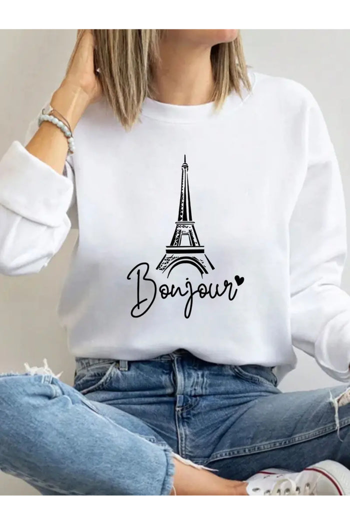 Premium Oversize Kesim Uzun Kollu Baskılı Sweatshirt