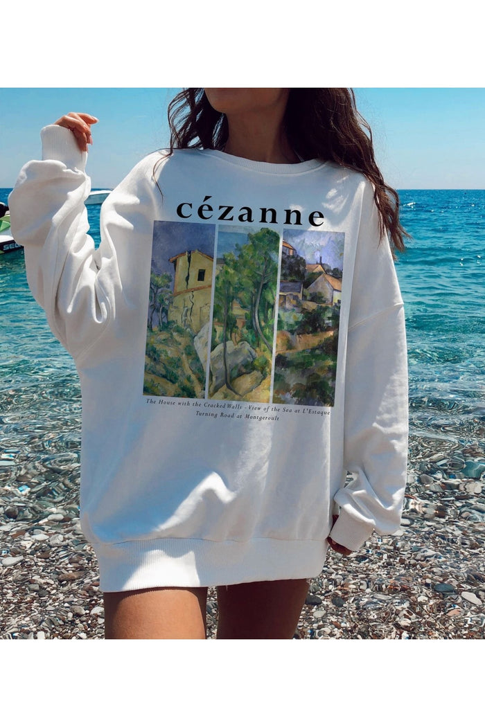 Premium Oversize Kesim Uzun Kollu Baskılı Sweatshirt
