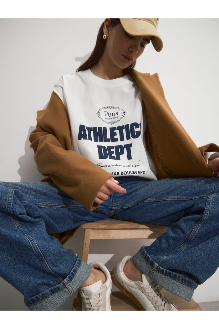 Kadın Baskılı Tesettüre Uygun Uzun Kollu Tshirt