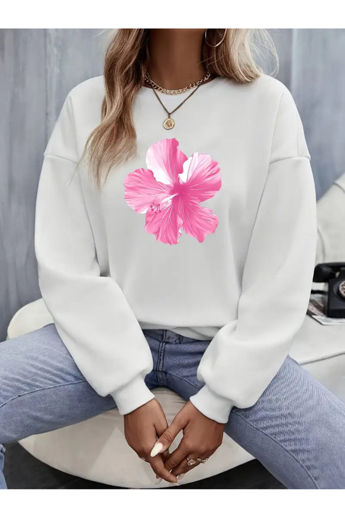 Premium Oversize Kesim Uzun Kollu Baskılı Sweatshirt