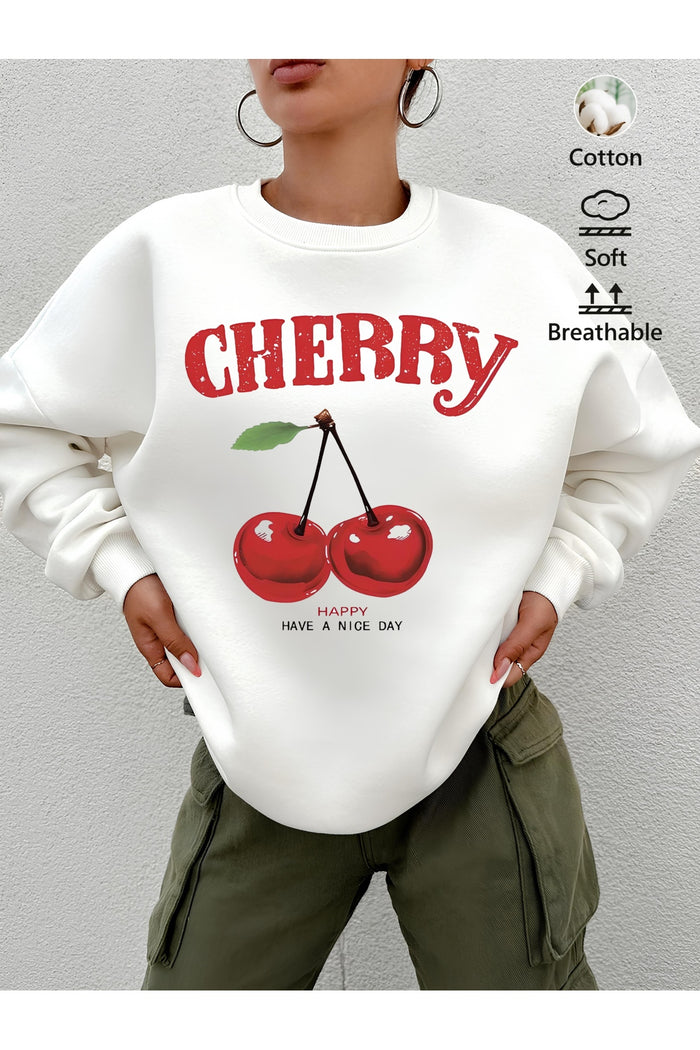 Premium Oversize Kesim Uzun Kollu Baskılı Sweatshirt