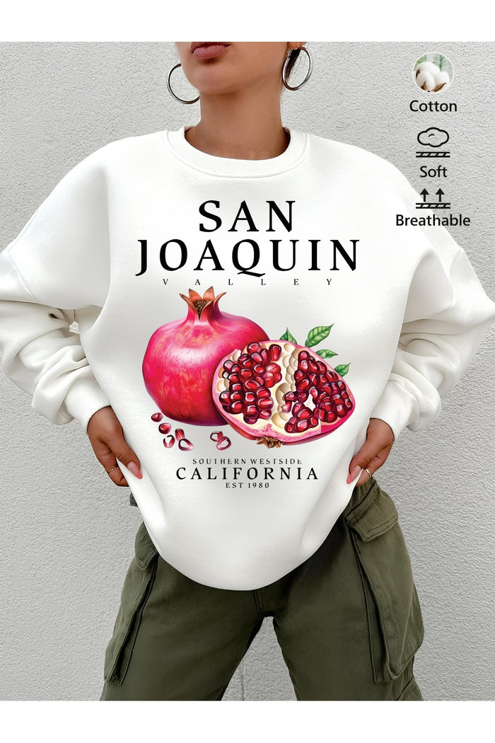 Premium Oversize Kesim Uzun Kollu Baskılı Sweatshirt