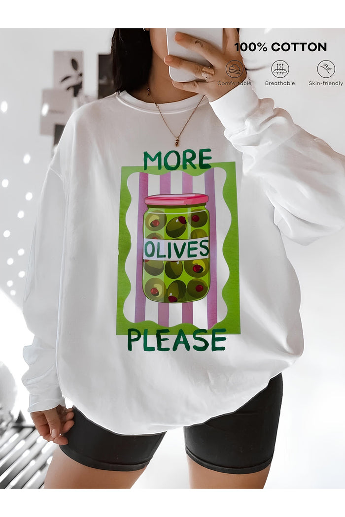 Premium Oversize Kesim Uzun Kollu Baskılı Sweatshirt