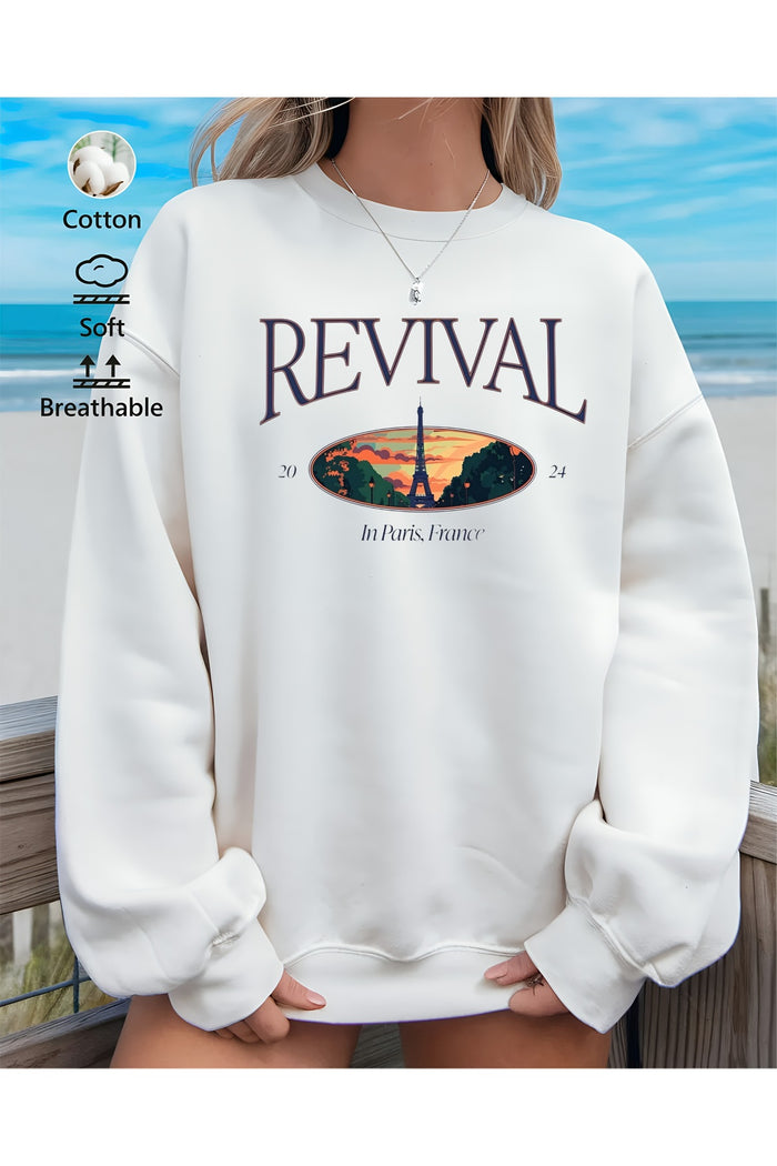 Premium Oversize Kesim Uzun Kollu Baskılı Sweatshirt