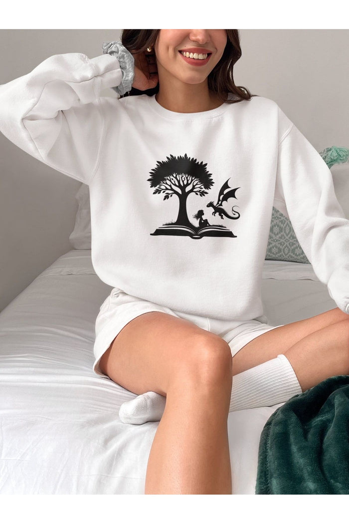 Premium Oversize Kesim Uzun Kollu Baskılı Sweatshirt