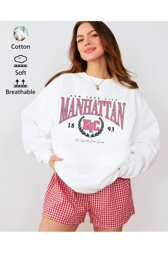 Premium Oversize Kesim Uzun Kollu Baskılı Sweatshirt