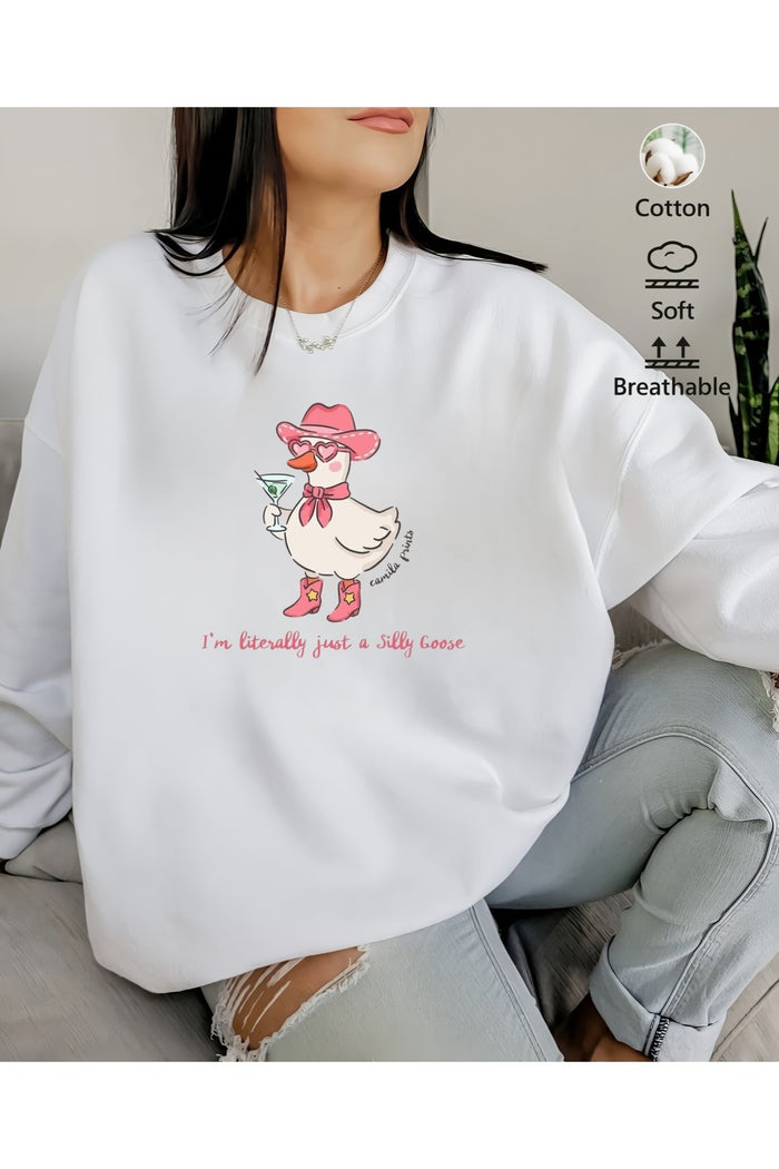 Premium Oversize Kesim Uzun Kollu Baskılı Sweatshirt