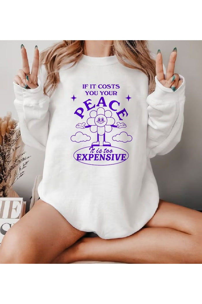 Premium Oversize Kesim Uzun Kollu Baskılı Sweatshirt
