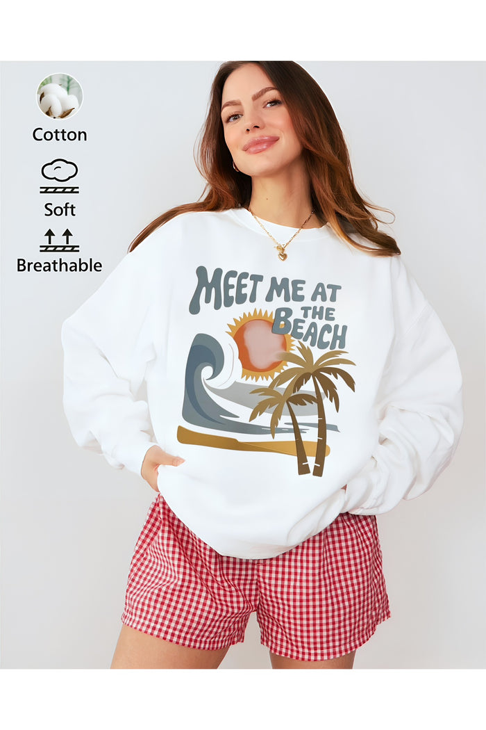 Premium Oversize Kesim Uzun Kollu Baskılı Sweatshirt