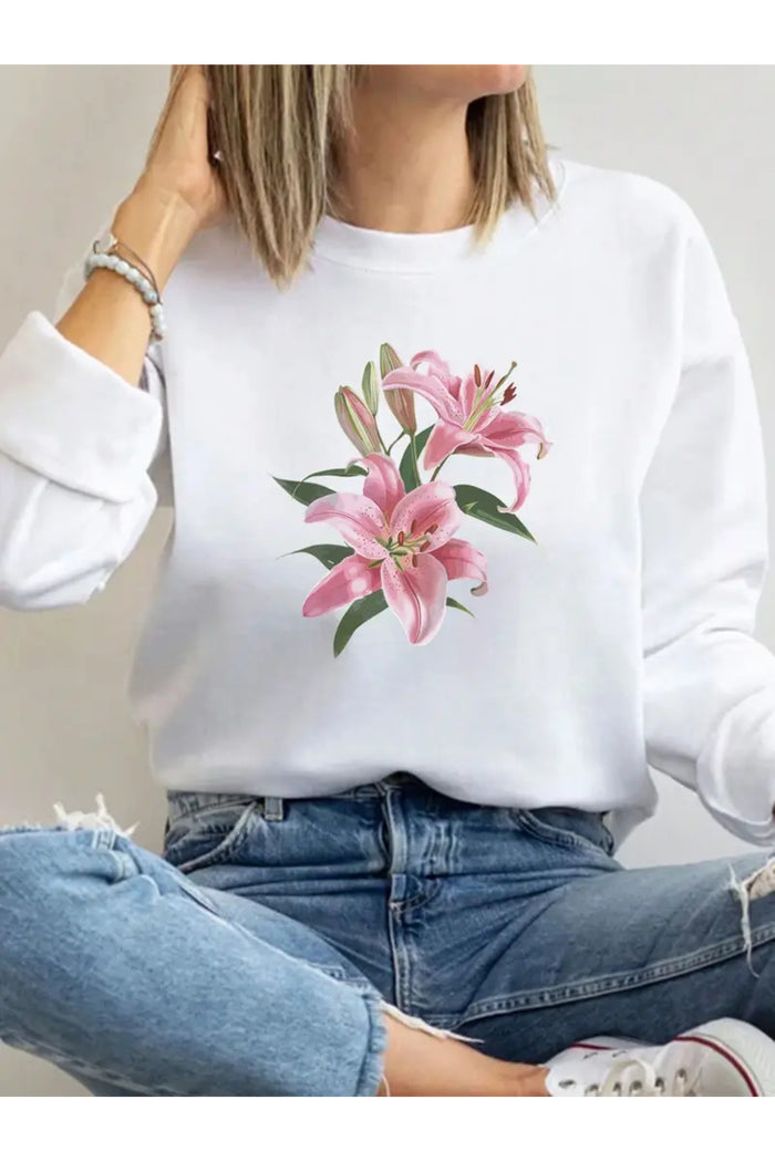 Premium Oversize Kesim Uzun Kollu Baskılı Sweatshirt
