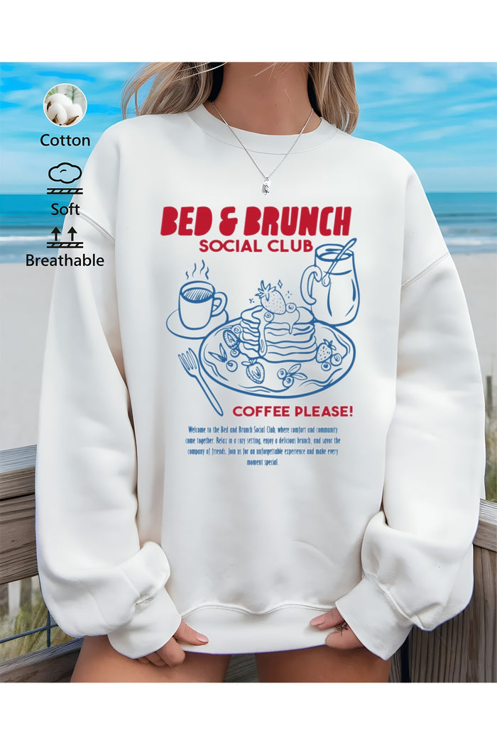 Premium Oversize Kesim Uzun Kollu Baskılı Sweatshirt