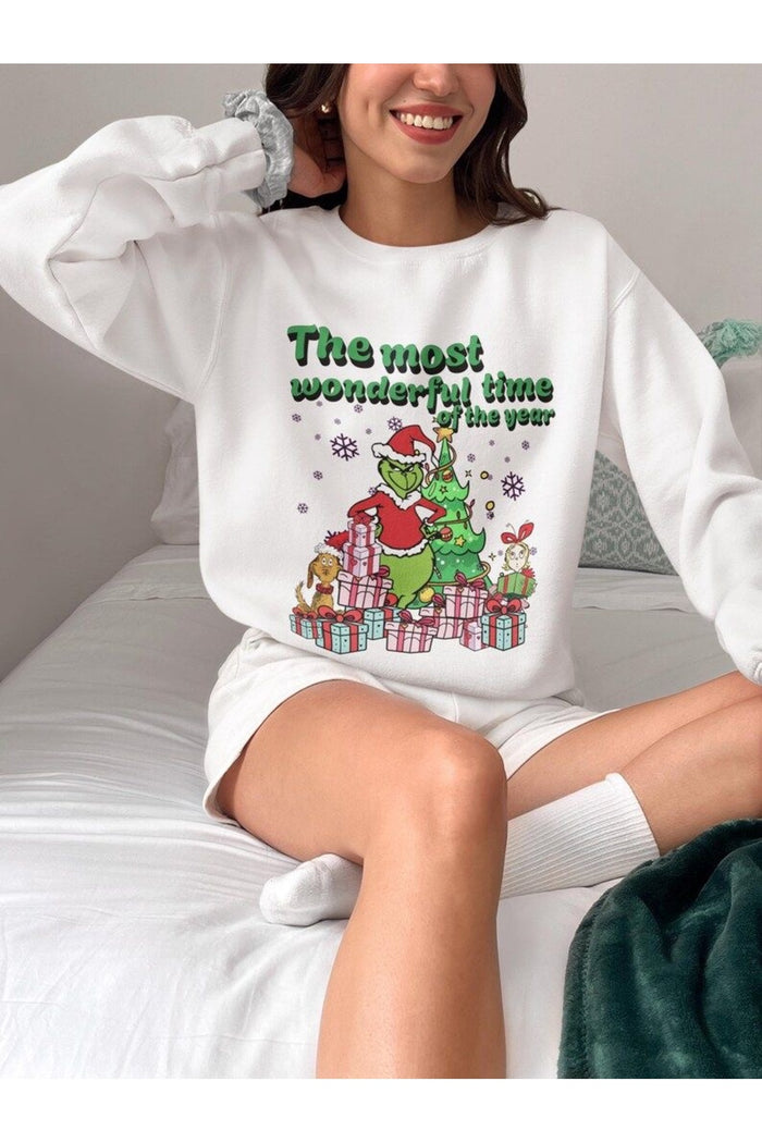 Premium Oversize Kesim Uzun Kollu Baskılı Sweatshirt