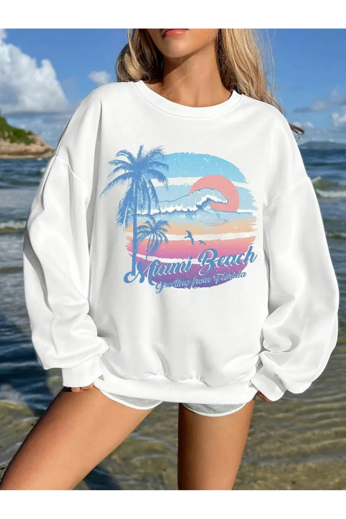 Premium Oversize Kesim Uzun Kollu Baskılı Sweatshirt