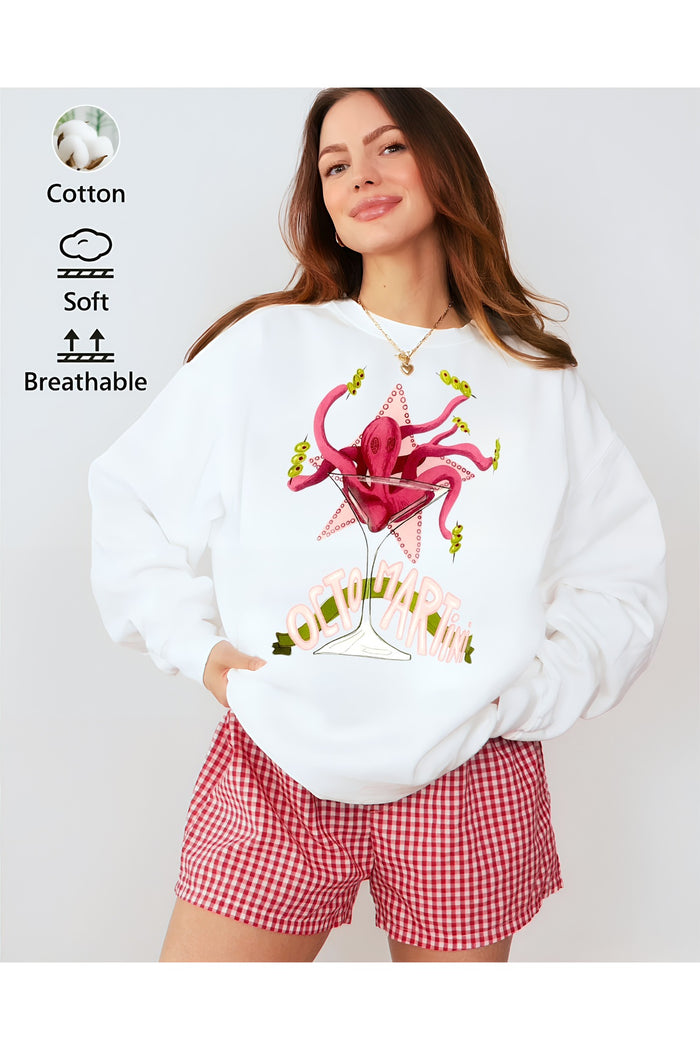 Premium Oversize Kesim Uzun Kollu Baskılı Sweatshirt
