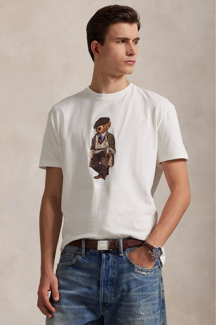 Oversize Kesim Kısa Kollu Bear Baskılı T-shirt