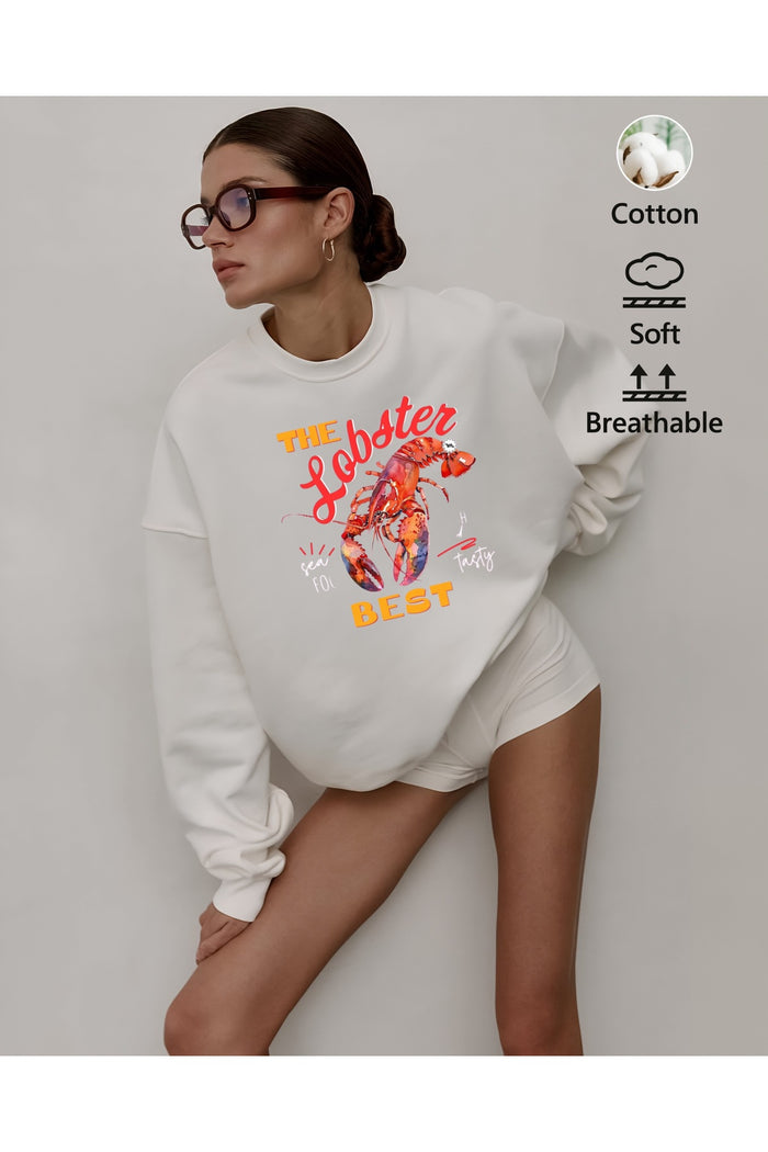Premium Oversize Kesim Uzun Kollu Baskılı Sweatshirt