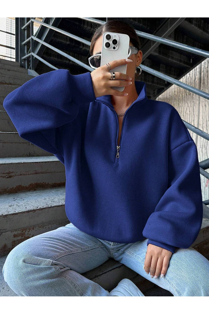 Edwar Serisi Limited Edition Fermuarlı Oversize Kesim Sweatshirt