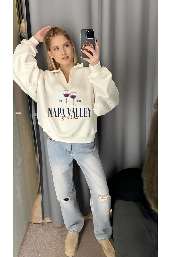 Jose Club Limited Edition Serisi Fermuarlı Oversize Kesim Sweatshirt