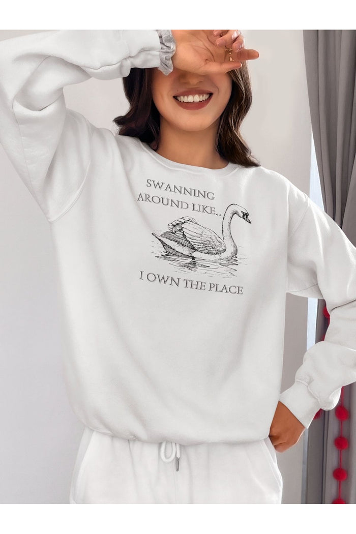 Premium Oversize Kesim Uzun Kollu Baskılı Sweatshirt