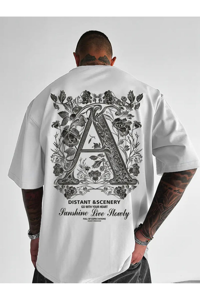Premium Oversize Kesim Kısa Kollu Baskılı T-shirt